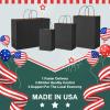 METRONIC 20 Pack 5.25x3.75x8 Small Black Gift Bags, Kraft Paper Shopping Bag with Handles for Small Business, Boutique, Gift Wrap, Bulk view 4