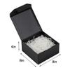 1 Pcs Small Black Gift Box 8x8x4 Inch Magnetic Gift Box Small Magnetic Box with Crinkle Paper Black Small Gift Box with Shredded Paper Luxury Gift Boxes with Lids for Presents view 3
