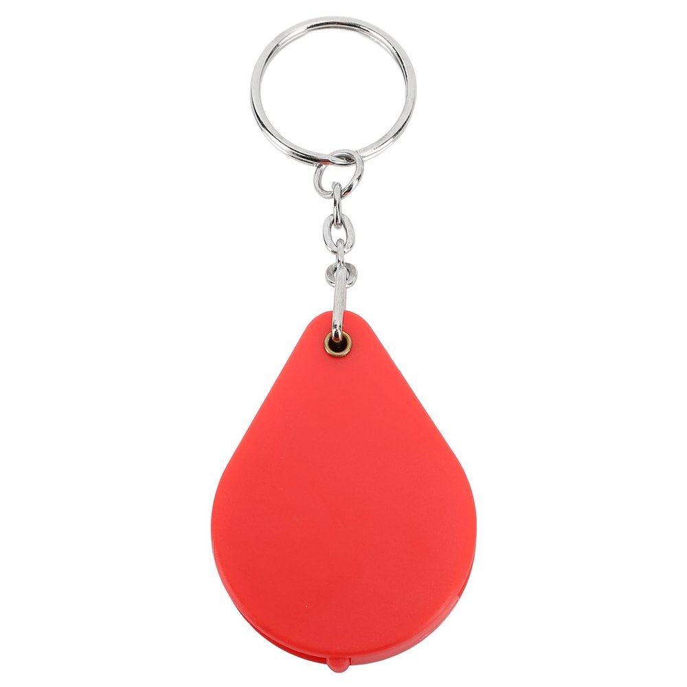 10X Magnification Magnifier Keychain, Portable Mini Pocket Magnifying Glass with Key Ring, Protective Folding Case for Outdoor Reading (Red)