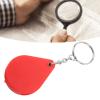 10X Magnification Magnifier Keychain, Portable Mini Pocket Magnifying Glass with Key Ring, Protective Folding Case for Outdoor Reading (Red) view 2
