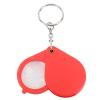 10X Magnification Magnifier Keychain, Portable Mini Pocket Magnifying Glass with Key Ring, Protective Folding Case for Outdoor Reading (Red) view 4