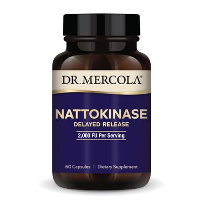 Dr. Mercola Nattokinase Delayed Release, 2,000 FU Per Serving, Dietary Supplement, Delayed Release, Proteolytic Enzyme, Non-GMO - 60 Servings (60 Tablets)