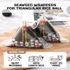 Korean Seaweed Wrappers for Triangular Onigiri Rice Ball 50 Sheets | 50 Standard + 24 Extra Sealing Stickers (Total 74) - Twice Roasted Onigiri Seaweed, Nori, Sushi, Easy Cook, Korean Food view 3