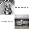 GOCHUSX Stainless Steel Mop Sink, Household Mop Buckets with Adjustable Leveling Feet, Floor Mount Mop Bucket for Outdoor Balcony Bathroom Kitchen Restaurant(45x41x60cm) view 4