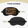 Blessed to be Called Nanny Polyester Satin 3PCS Blackout Sleep Mask Adjustable Strap Men Women Comfortable Eyeshade Night Travel6 view 2