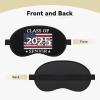 Senior Class of 2025 Graduation Polyester Satin 3PCS Blackout Sleep Mask Adjustable Strap Men Women Comfortable Eyeshade Night Travel0 view 2