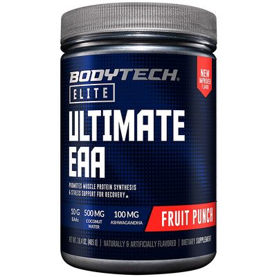BodyTech Ultimate EAA a Muscle Protein Synthesis, Stress, & Recovery Support a Fruit Punch (16.4 oz./30 Servings)