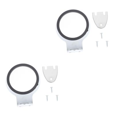 FOYTOKI 2pcs Hair Dryer Holder Stainless Steel Hair Dryer Stand Wall-mounted Rack for Barbershop Bathroom Makeup Room Stable Practical Storage