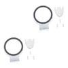 FOYTOKI 2pcs Hair Dryer Holder Stainless Steel Hair Dryer Stand Wall-mounted Rack for Barbershop Bathroom Makeup Room Stable Practical Storage view 1