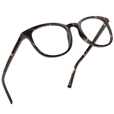 grinderPUNCH Reading Glasses Men Women Fashion Computer Readers Stylish Blue Light Blocking Glasses Gaming Eyeglasses (Tortoise Whisky, 6.0, x)