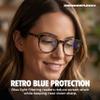 grinderPUNCH Reading Glasses Men Women Fashion Computer Readers Stylish Blue Light Blocking Glasses Gaming Eyeglasses (Tortoise Whisky, 6.0, x) view 2