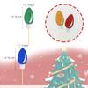24pcs Glitter Christmas Light Cupcake Toppers, Merry Christmas Cake Decorations Pick for Party, New Year Ceremony Party Cake Decorations Supplies (Light) view 2