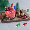 24pcs Glitter Christmas Light Cupcake Toppers, Merry Christmas Cake Decorations Pick for Party, New Year Ceremony Party Cake Decorations Supplies (Light) view 4