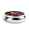 Small Pill Box 3 Compartment Merry Christmas Santa's Gift Pill Box for Pocket or Purse Decorative Metal Pill Organizer Portable Travel Pillbox Round Medicine Vitamin Holder Unique Gift view 4