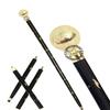 Brass Vintage Walking Cane Wooden Walking Stick Brass Handle Gift for Men & Women Black (GTDJ) view 1