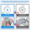 100% Waterproof Extra Wide Leg Cast Cover for Shower with Non-Slip Bottom Reusable Shower Boots Protector for Adult Leg Ankle Foot After Surgery Bandage Dressing Wound Immobilizer/Brace, Walking Boots view 3