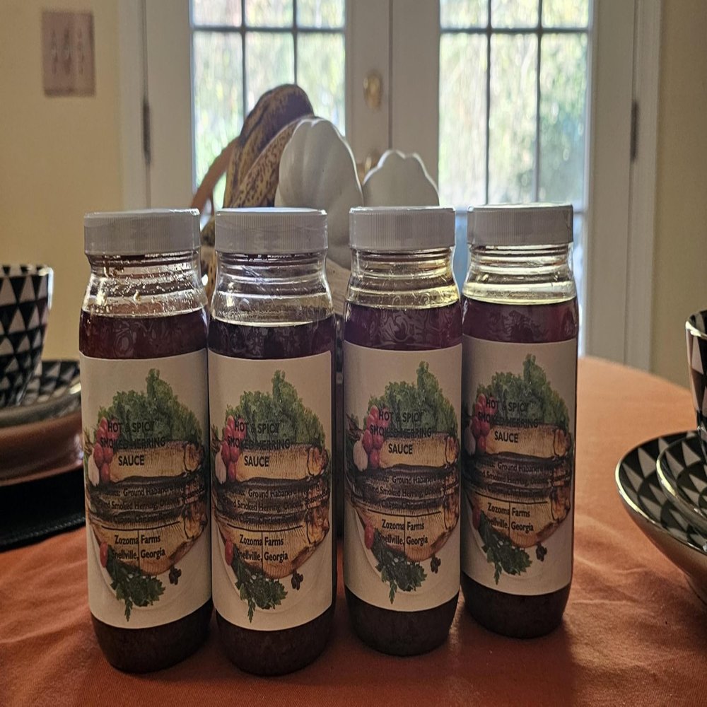 16 oz Smoked Herring Sauce (64 Ounce Hot and Spicy Smoked Herring Sauce)