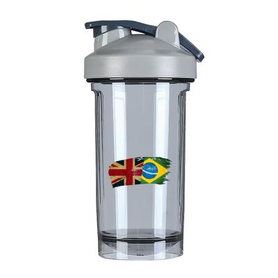 Brazilian America Flag 18 Ounce Shaker Cup,Fashion Theme Pattern Shaker Bottle Leak-proof Workout Shake Bottles 500ML/18 oz Perfect for Pre Workout