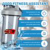 Albanian America Flag 18 Ounce Shaker Cup,Fashion Theme Pattern Shaker Bottle Leak-proof Workout Shake Bottles 500ML/18 oz Perfect for Pre Workout view 2