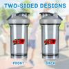 Albanian America Flag 18 Ounce Shaker Cup,Fashion Theme Pattern Shaker Bottle Leak-proof Workout Shake Bottles 500ML/18 oz Perfect for Pre Workout view 3