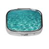 Pill Case Rectangle Pill Box with 3 Compartment Pill Organize Blue Aqua Pool Water Pillbox Small Pill Organizer Waterproof Small Pill Case for Travel Pill Containers for Medication Planner view 4