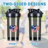 Heart America Flag and Marshall Islands Flag 18 Ounce Shaker Cup,Fashion Theme Pattern Shaker Bottle Leak-proof Workout Shake Bottles 500ML/18 oz Perfect for Pre Workout view 3