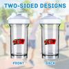 Albanian America Flag 18 Ounce Shaker Cup,Fashion Theme Pattern Shaker Bottle Leak-proof Workout Shake Bottles 500ML/18 oz Perfect for Pre Workout view 3