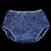 Waterproof Incontinence Underpants Plastic Pants Leak Proof Incontinence UnderwearLoose High Waist Transparent PVC Waterproof Pants Large Size Briefs, Unisex (Blue, XX-Large) view 1