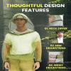 HENNCHEE Mosquito Jacket for Adult, Mesh Net Bug Hooded Jacket, Outdoor Protection Mosquito Proof Clothing XS view 4