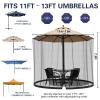 WANRU 11-13FT Mosquito Net for Patio Umbrella w Zip, Net Only view 3