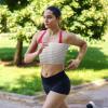 Geiserailie 2 Pcs Chest Compression Wrap Breast Support Band Sports Support Strap Bandage Adjustable Chest Binder for Large Breasted Women Prevent Breast Bounce for Sports Running(White,Large) view 4