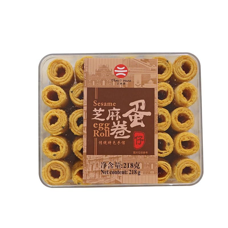 Filled Egg Rolls, Handmade Cheese Egg Rolls, Crispy Pastry Snacks, Office and Leisure Treat (sesame seeds)