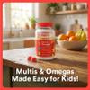 SmartyPants Kids Multivitamin Gummies, Omega 3 (DHA/EPA), Vitamins D3, C, B12, B6, Vitamin A, K & Zinc, Gluten Free, Three Fruit Flavors, 80 Count (40 Day Supply) view 2