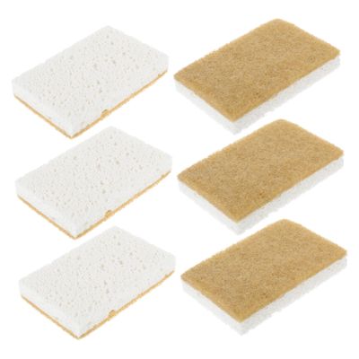 Healifty 12pcs Eco-Friendly Dishwashing Sponges Sisal Fibers Sponge Material for Kitchen and Bathroom Soft Absorbent