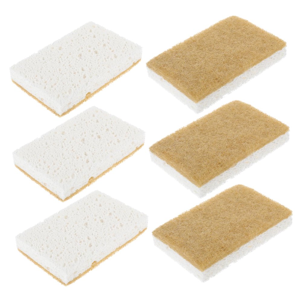 Healifty 12pcs Eco-Friendly Dishwashing Sponges Sisal Fibers Sponge Material for Kitchen and Bathroom Soft Absorbent