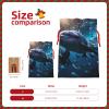 Pyjwyfmy Sea Animals Stingrays Print Christmas Gift Bags,Santa Wrapping Bag,Christmas Canvas Gift Bags With Drawstrings,Present Bag view 4