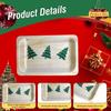 Perfect Stix 7 inch wooden Christmas Tree Design. Pack of 30 wooden disposable plates. Christmas tree design in green. view 4