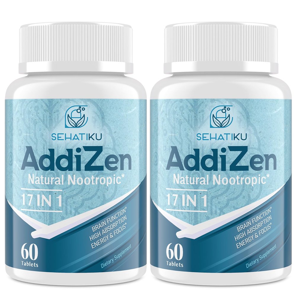 17-in-1 Brain Supplement for Memory and Focus | Natural Nootropics Brain Supplement for Brain Cognition, Energy | High Absorption | L-Theanine, Phytonutrient Blend and Vitamins B6, B12 | 2 Bottles