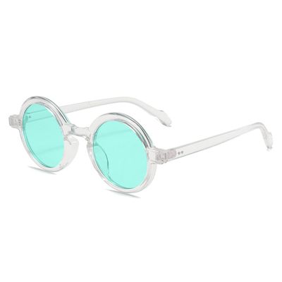 SightPerk Retro Round Ultraviolet-Proof Outdoor use Tinted Reading Glasses for Men and Women (Transparent & Green, 1, x)