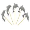 60 Pcs Dolphin Cupcake Toppers, Glittery Dolphin Cupcake Toppers, Fruit Picks, Sea Theme Twinkle Party Cupcake Topper For Birthday Party Wedding Baby Shower Decoration (Silver) view 1