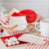 My Mind's Eye Red and Pink Striped Paper Plates 8 Holiday Plates, 11 x 11 Inches, Festive Christmas Tableware for Parties, Family Gatherings, and Seasonal Celebrations view 2