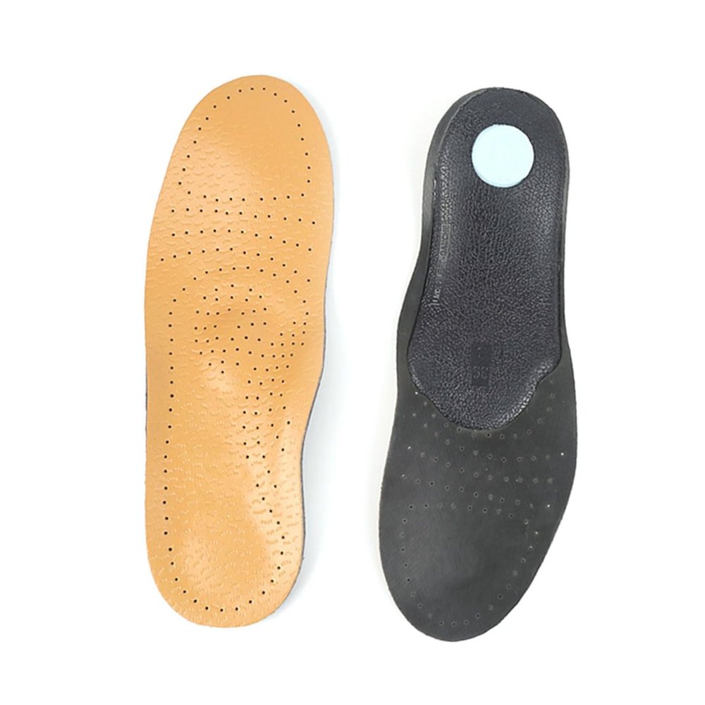 GARVALON 1pair Latex Leather Insoles for Men Women Sports Arch Support Breathable Damping Pads for Sneakers Casual Shoes