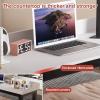 Rolling Overbed Table with Wheels for King Size Bed - Multi-Functional Desk for Dining, Working, and Relaxing - Portable Laptop Cart and Bar Table view 3