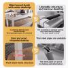 Rolling Overbed Table with Wheels for King Size Bed - Multi-Functional Desk for Dining, Working, and Relaxing - Portable Laptop Cart and Bar Table view 4