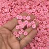 10mm Pink and Red Peppermint Polymer Clay Candy, Valentine Heart Sprinkles for Nail Art Decoden Funfetti Jimmies - Non Edible (15 gram Bag) view 2