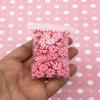10mm Pink and Red Peppermint Polymer Clay Candy, Valentine Heart Sprinkles for Nail Art Decoden Funfetti Jimmies - Non Edible (15 gram Bag) view 4