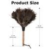 AuMoHall Ostrich Feather Duster 13.39 inch Premium Feather Duster with Wooden Handle Delicate Surfaces Cleaning Supplies for Car Home Office view 2