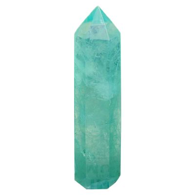 beisup Green Fluorite Crystal Towers Natural Healing Crystal Wand 6 Faceted Point for Chakra Meditation Home Decor Reiki Healing and Crystal Grid,3.74in(9.5cm)