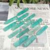 beisup Green Fluorite Crystal Towers Natural Healing Crystal Wand 6 Faceted Point for Chakra Meditation Home Decor Reiki Healing and Crystal Grid,3.74in(9.5cm) view 4