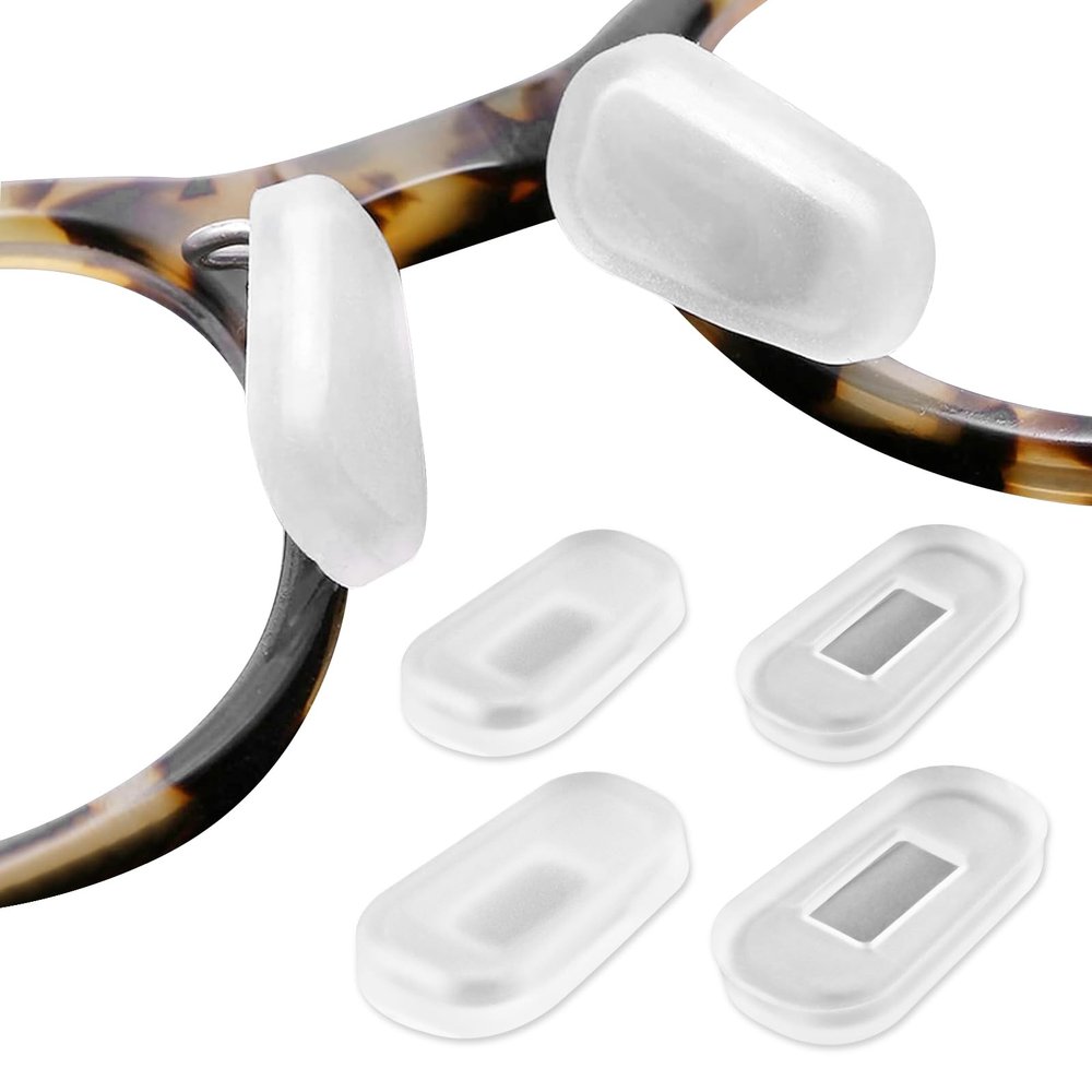 12PCS Soft Eyeglass Nose Pads Cover, Silicone Eyeglass Nose Pads Glasses Repair Kit, 3.35x0.67 Inch Anti-Slip Glasses Nose Piece/Eyewear Protective Cover Eye Pad for Nose Bridge